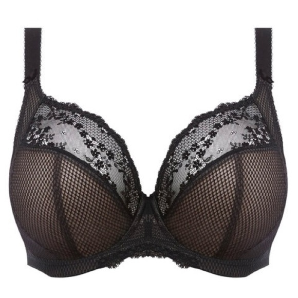 NEW Elomi Charley Stretch Lace Plunge Bra in Black EL4382 Women’s Size 42I - Picture 5 of 11